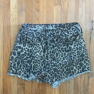 Cheetah printed shorts